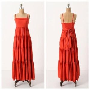 Anthropologie Edme & Esyllte Coral Maxi Dress